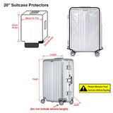 Yotako Clear PVC Suitcase Cover Protectors 20 Inch Luggage Cover for Wheeled Suitcase (20''(18.50''H x 14.17''L x 9.44''W))