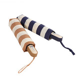 FakeFace Navy Stripes Style Compact Triple Folding Automatic Umbrella Auto Open & Close Travel