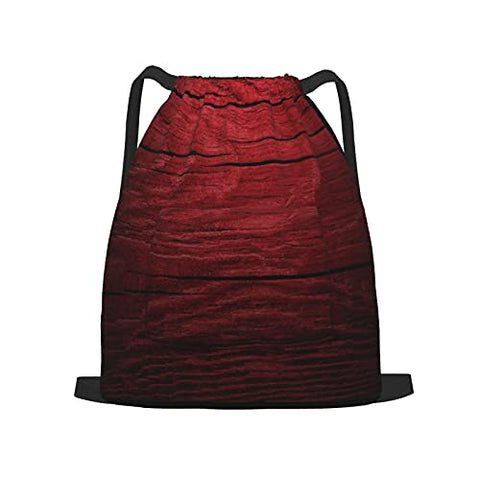 Drawstring Sports Backpack,Maroon,Wooden Planks Timber Board Ancient Tre,Travel Strap Pack Rucksack Shoulder Bags Gym Sackpack Casual Running Daypack For Men Women Teens 13.7"X17"
