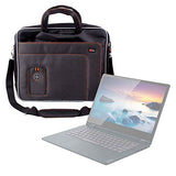 DURAGADGET Black and Orange Padded Carry Case with Removable Shoulder Strap for New Lenovo