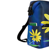 Colourlife Yellow Single Flower Stylish Casual Shoulder Backpacks Laptop School Bags Travel