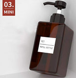 XINGZI 2PCS 450ml 15oz Empty Square Plastic Pump Bottles Cosmetic Lotion Dispenser Refillable Toiletries Liquid Containers Bathroom Accessories for Makeup Liquid Shampoo Hair-Conditioner