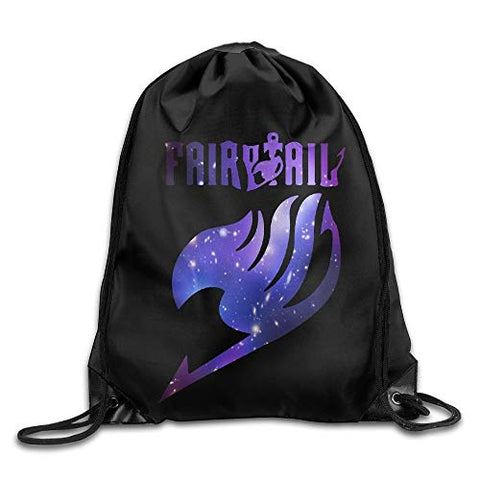GBMVN Fairy Tail Anime Purple Logo Unisex Drawstring Gym Sack Sport Bag
