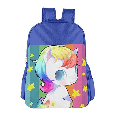 Gibberkids Child's Unicorn Cartoon Cute Rainbow Star School Lunch Bag Bookbag Boys/Girls For 4-15