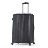 Rockland Luggage 3 Piece Abs Upright Luggage Set, Black, Medium