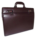 Mancini Leather Slim Attache Laptop Briefcase Bordeaux/Burgundy