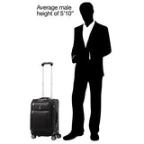 Travelpro Luggage Platinum Elite 20" Carry-on Expandable Business Spinner w/USB Port, Shadow Black