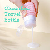 4-Color Travel Bottle Set Food-Grade Refillable Travel Containers,Collapsible Travel Accessories Tube Sets for Shampoo Lotion Soap,42ML-88ML (4-color set)