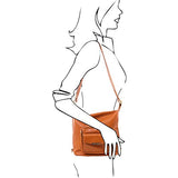 Tuscany Leather Tl Bag Leather Convertible Bag Red Leather Backpacks