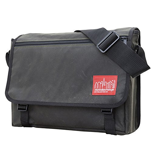 Manhattan Portage Waxed Canvas Europa Messenger Bag (3.5 X 15 X 11.5 Inches, Olive)