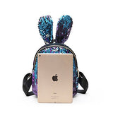 Aibearty Rabbit Ears Backpack Sequins Rucksack Casual Bag