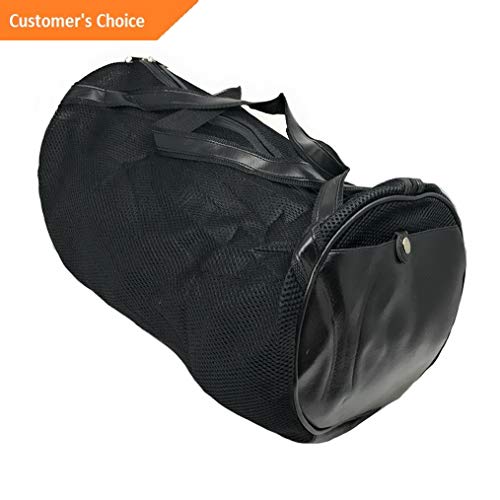 Sandover Roll Round Leatherette Mesh Duffle Duffel Bags Foldable Carry-On gage 20 | Model LGGG -