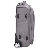 AmazonBasics Premium Upright Expandable Softside Suitcase with TSA Lock - 22 Inch, Grey