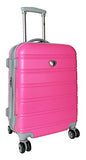 3Pc Luggage Set Suitcase Hardside Rolling 4Wheel Spinner Upright Carryon Travel Pink