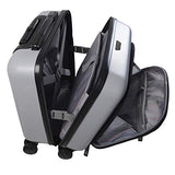 Mia Toro Mio Calcare Italy Hardside Spinner 14 Inch Companion Bag, Charcoal