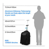 Wheeled Laptop Backpack with USB Charging Port Waterproof Luggage Suitcase