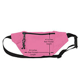 DALIX Small Fanny Pack Waist Pouch S XS Size 24 to 31 in Hot Pink