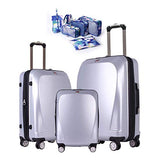 Ginza Travel Luggage 3 Piece Sets Lightweight Spinner Suitcase 20" 24" 28" - P.C Material