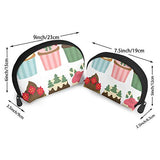 Pouch Zipper Toiletry Organizer Travel Makeup Clutch Bag Christmas Cupcakes Art Set Portable Bags