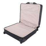 (USED) SWISSGEAR Full-Sized Effortless Folding Wheeled Garment Bag | Rolling Travel Luggage | Men's and Women's - Black