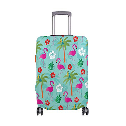 GIOVANIOR Flamingos And Palm Trees Luggage Cover Suitcase Protector Carry On Covers