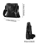 Saierlong New Mens Black Genuine Leather Briefcase Messenger Bags Business Handbags