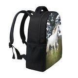 ColourLife Book bag White Horse In Wild Backpack School Bag Casual Travel Daypack