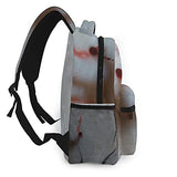 Multi leisure backpack,Bloody-Hand-Behind-Glass, travel sports School bag for adult youth College Students