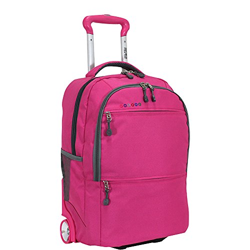 J World New York Walkway Rolling Backpack, Pink