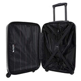 Mia Toro Italy Molded Art Stripped Cubes Hard Side 24 Inch Spinner, Silver