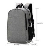 AUGUR Business Laptop Backpack, Anti Theft Slim Travel Computer Backpack with USB Charging Port,