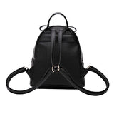 ABage Women's Mini Backpack Purse Casual Rivet Studded PU Leather Daypack Backpack, Black