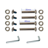 F-ber Luggage Suitcase Wheels Replacement Kit 75x24mm/2.95"x0.94" w/ABEC 608zz Inline Outdoor Skate Replacement Wheels, One Set of (2) Wheels (OD:75 W:24 ID:6 Axles:35&40mm)