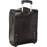 Mancini Leather Goods Signature Overnight 15.6" Laptop/Tablet Wheeled Briefcase