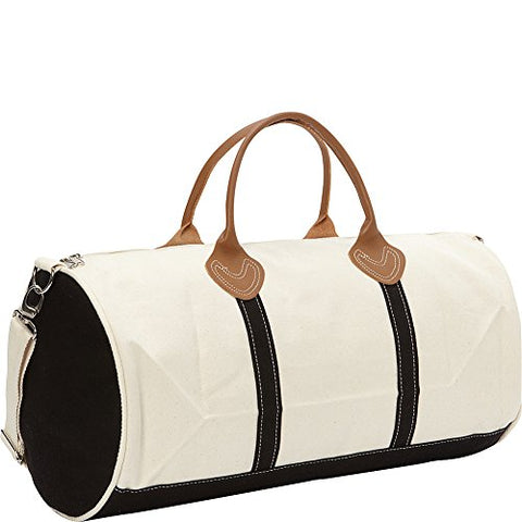 Rhombus Canvas Unisex-Adult Duffle Bag, Round, Black, One Size