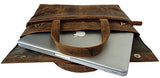 Devil Hunter 16 Inch Retro Buffalo Hunter Leather Laptop Messenger Bag Office Briefcase leather bag