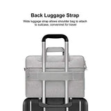 MOSISO Laptop Shoulder Messenger Bag Compatible with MacBook Pro/Air 13 inch, 13-13.3 inch Notebook Computer, Polyester Briefcase Sleeve with Back Zipper Pocket&Trolley Belt, Gray
