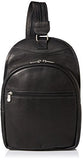 Piel Leather Slim Adventurer Sling Bag/Backpack, Black