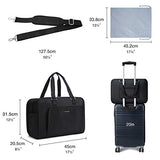 BAGSMART Weekender Bag Travel Duffle Bag Large Carry On Overnight Bag Carry On Bag for Personal Items, Black, 27L