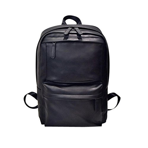 Tootu Men's Women's Leather Backpack Laptop Satchel Travel School ...