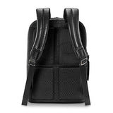Briggs & Riley Leather Medium Backpack (No Initials Black)