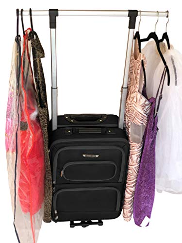 The Dance Angel Suitcase Black Carry-On (Rolling Dance Bag With Costume Rack)