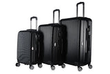 Brio Luggage 3-Piece Expandable Hardside Spinner Luggage Set Black