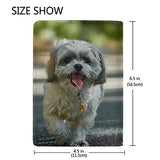 Leather Passport Cover Set White Black Shih Tzu Dog Men Women Protector Case/Travel Wallet/ID
