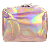 Aibearty Holographic Cosmetic Bag Travel Toiletry Pouch Zipper Handbag Carry Case Organizer