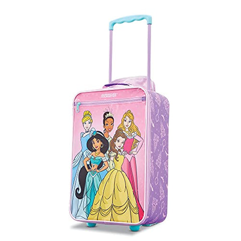 American Tourister Kids' Disney Softside Upright Luggage, Princess, Carry-On 18-Inch