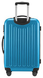 HAUPTSTADTKOFFER Luggages Sets Glossy Suitcase Sets Hardside Spinner Trolley Expandable (20', 24' & 28') TSA (Alex Cyanblue)