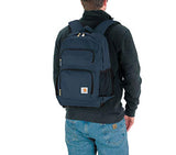 Carhartt Legacy Standard Work Backpack with Padded Laptop Sleeve and Tablet Storage, Navy, Medium