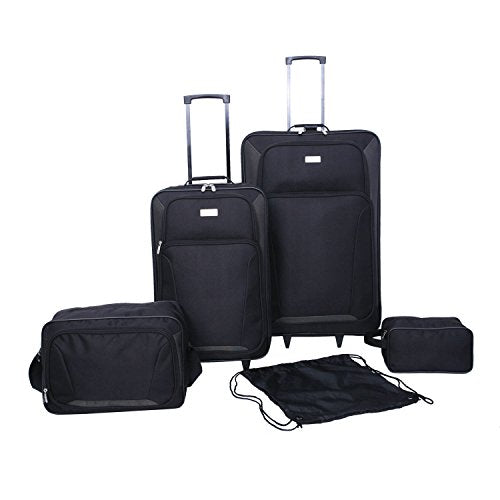 Protege 5-Piece Luggage Set, Black