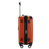Travelers Club 20" Carry-On With Two-In-One Cup And Phone Convenience Pocket On Back Of Luggage,